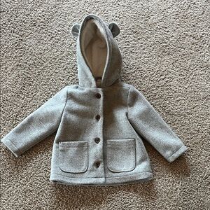 Old Navy Girls Gray Size 18-24 Months Jacket with Hood